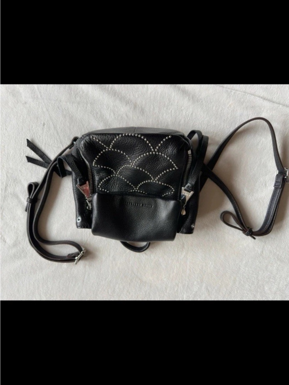 Amy Kestenberg Black Moroccan Studded Leather Mini Backpack - Picture 2 of 14